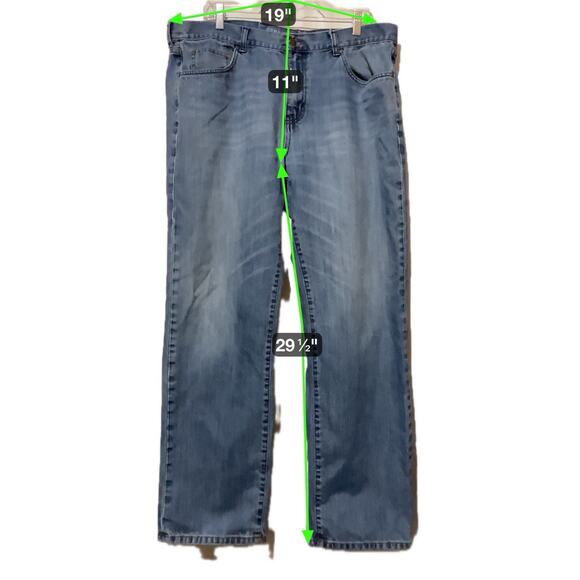 Chaps Jeans Mens Denim 38x32 Blue Slim Straight Fit Cotton Spandex - Picture 8 of 8